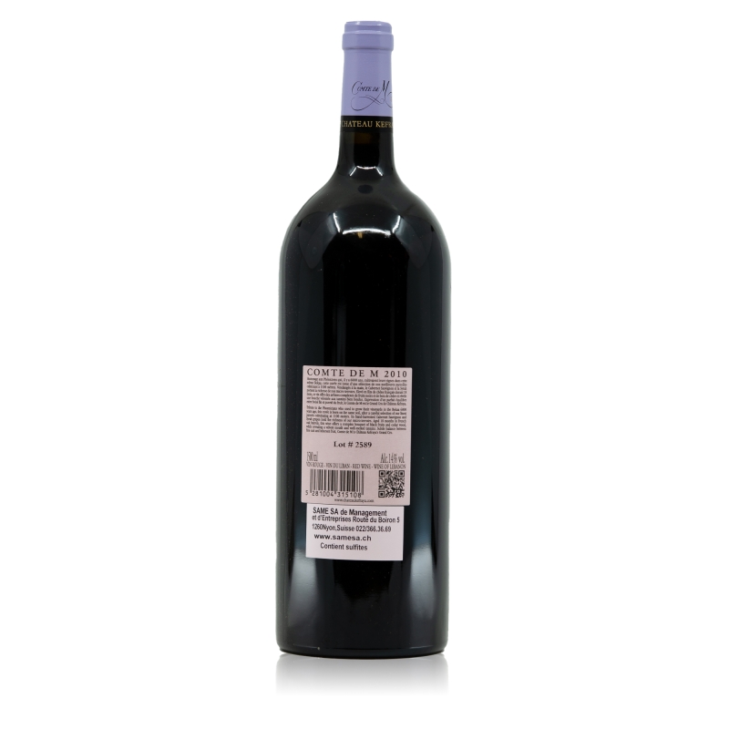 Château Kefraya rouge, Comte de M, Vallée de la Bekaa, 2010, Magnum (1.5 l)