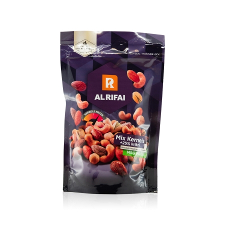 Snack, Mélange de fruits à coques secs grillés et salés, sachet ziploc 300g, Al-Rifai