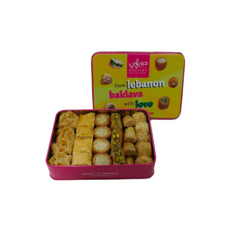 Douaihy, Assortiment Baklava libanais, 450g, boîte métale