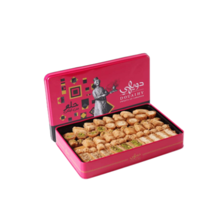 Douaihy,  Assortiment Baklava libanais, 700g, boîte métale