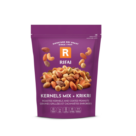 Snack, Mélange de fruits à coques secs grillés et salés, sachet ziploc 300g, Al-Rifai
