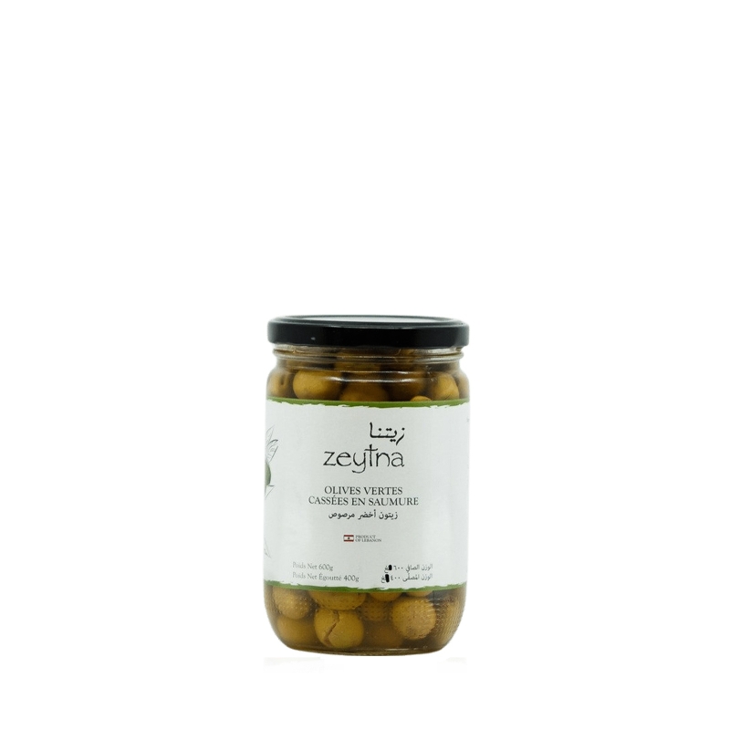 Olives vertes, (Poids Net égoutté 400g), Zejd