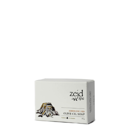 Savon à l\'huile d\'olive, 90g, Zejd Spa Zejd, infusée d\'ambre