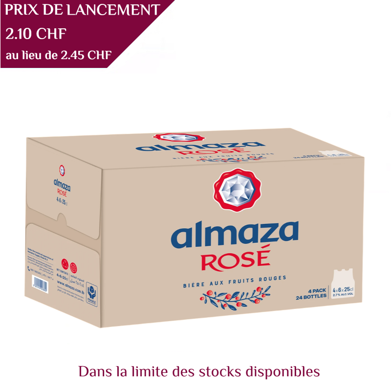 Almaza Rosé, Bière 25cl, 2.7°