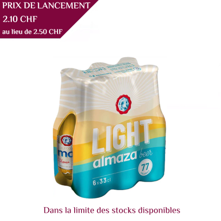 Almaza Pilsner Light, Beert 33 cl, 2.7°