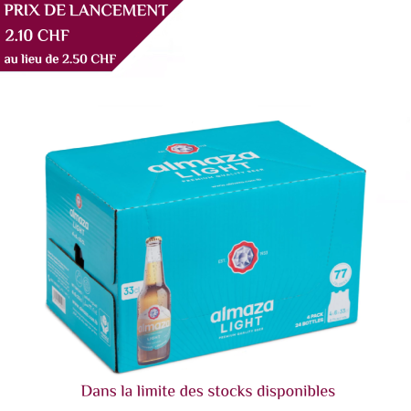 Almaza Pilsner Light, Beert 33 cl, 2.7°