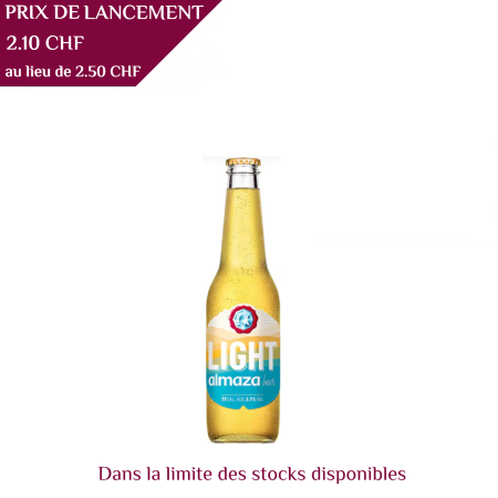 Almaza Pilsner Light, Beert 33 cl, 2.7°