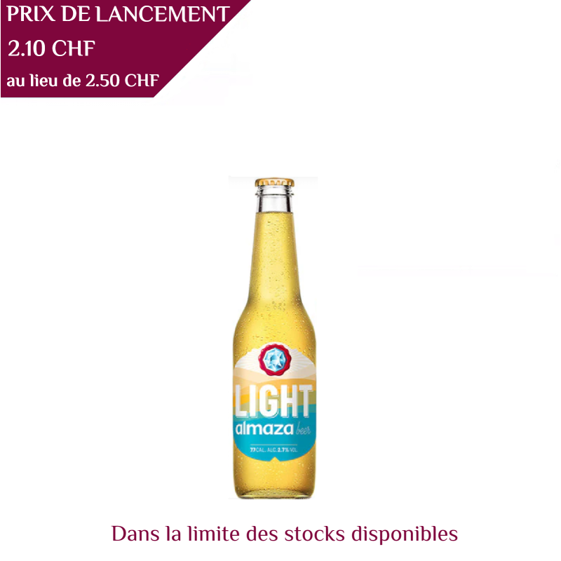 Almaza Pilsner Light, Beert 33 cl, 2.7°