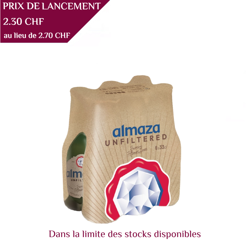 Almaza, Pilsener Beer no filtred, 33 cl, 6.6°