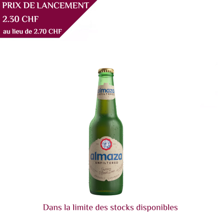 Almaza, Pilsener Beer no filtred, 33 cl, 6.6°