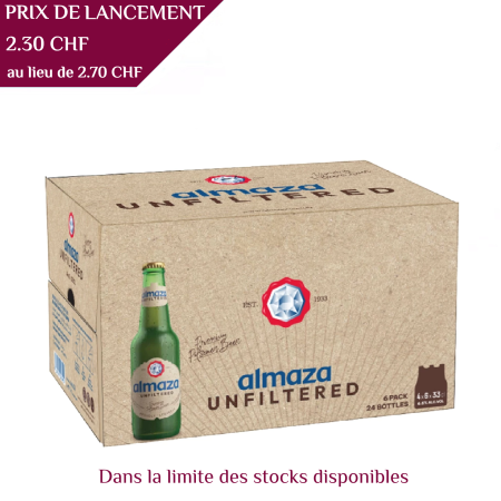 Almaza, Pilsener Beer no filtred, 33 cl, 6.6°