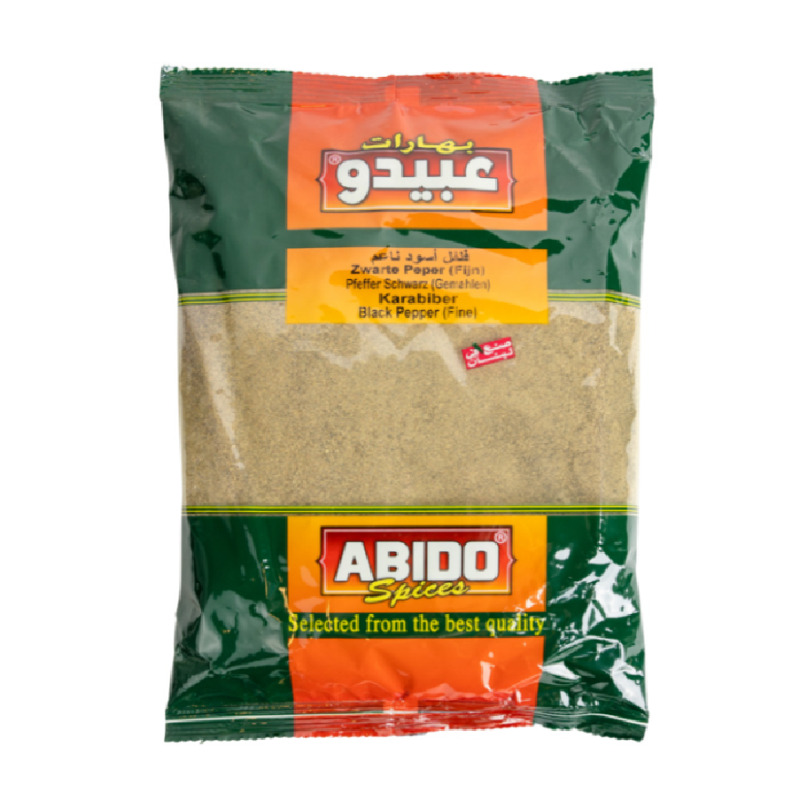 Poivre noir moulu, sac 500g, Abido